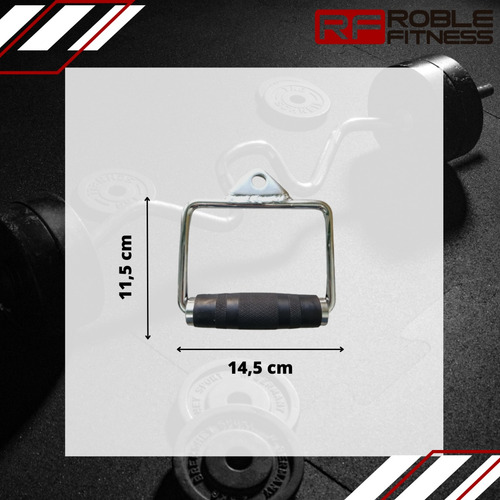 Imagen 3 de 8 de Kit Accesorios Poleas Gimnasio Soga Trenzada + Estribo