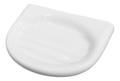 Jabonera De Loza Ceramica Para Baño Blanca Prl