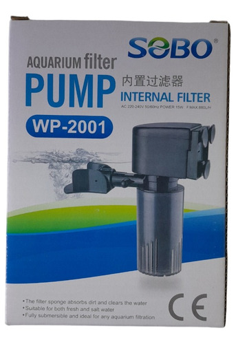 Filtro Para Acuarios 880 L/h Wp-2001 Marca Sobo