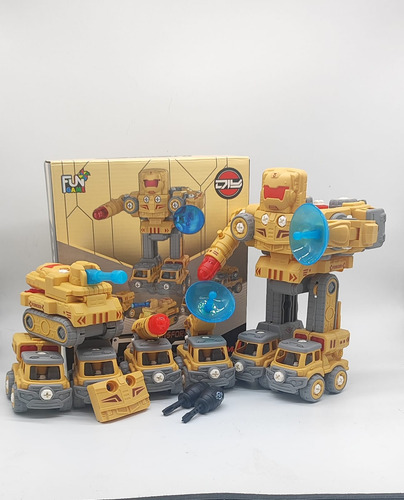Transforme Robôs 5 Em 1 Desmonte Veículos De Brinquedo