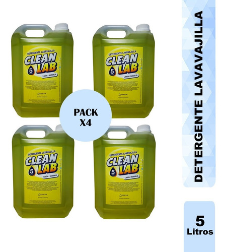 Detergente Lavavajillas Limon F33 Ma 15% Pack 4 X 5 Lts