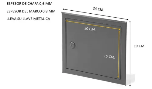 Tapa Puerta Llave De Paso 15x20 Cm.