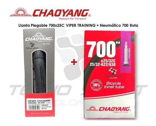 Imagen 4 de 7 de Llanta Bicicleta Chaoyang Plegable 700 X 25 Con Neumatico
