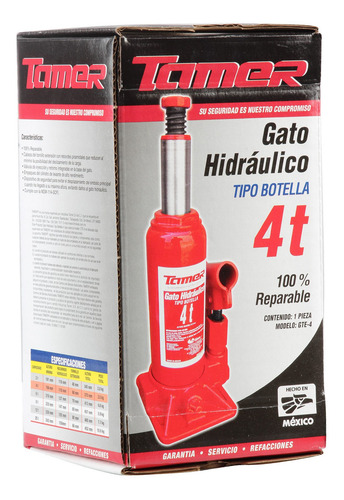 Gato Hidr 4 Toneladas Con Tornillo Extensión Garantizado