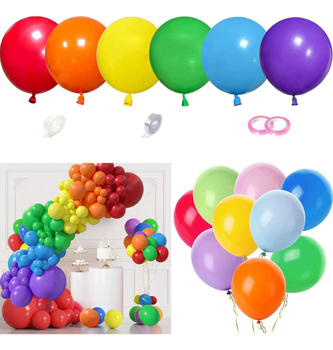 102 Globos De Látex Coloridos Para Fiesta Lgbt Decoración