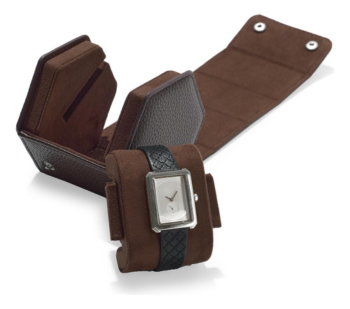 Oirlv Estuche De Viaje Para Reloj De Cuero Hexagonal De Lujo