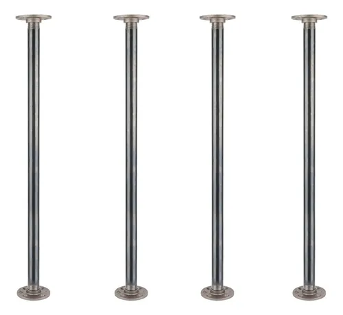 Patas De Mesa Brida Redonda Hierro Maleable Tubo Acero Autén | Meses