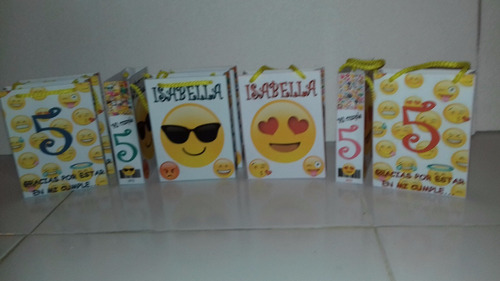 Imagen 6 de 10 de 1.bolsitas De Papel De 180 Gramos Personalizado De Emoji