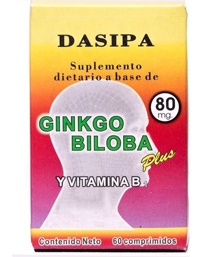 Imagen 1 de 2 de Ginkgo Biloba Plus + Vitamina B1 X 60 Comp. 80 Mg. 