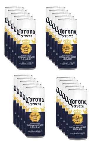 Cerveza Corona Lata 269 Ml Pack X 20 Unidades Fullescabio