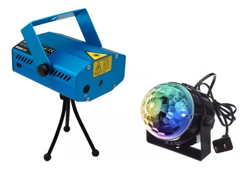 Pack Proyector Laser + Mini Bola Led Rgb