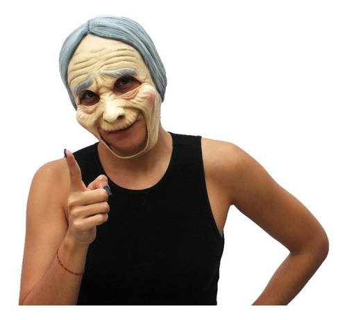 Imagen 2 de 2 de Máscara De Látex Viejita Old Lady Sin Barbilla