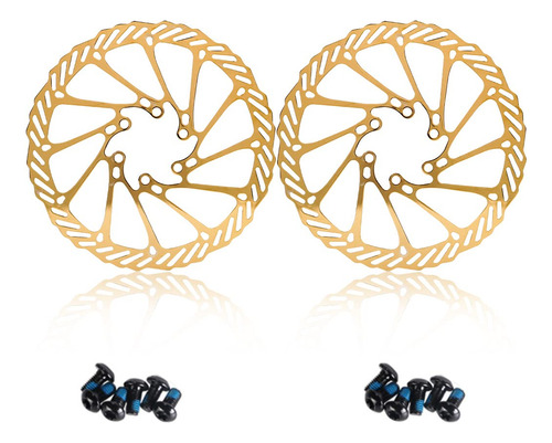 Cnc Rotor De Freno De Disco Bicicleta 16 Cm Oro Mmg