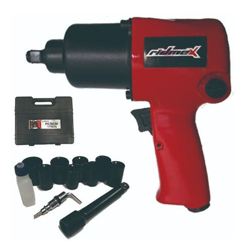 Kit Pistola De Impacto 1/2 PuLG 7000 Rpm Ridmex I11