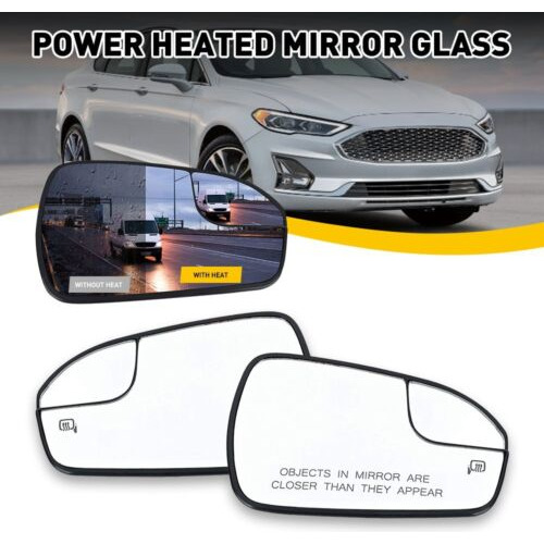 2x Mirror Glass Power Heated Driver Side For Ford Fusion Aab