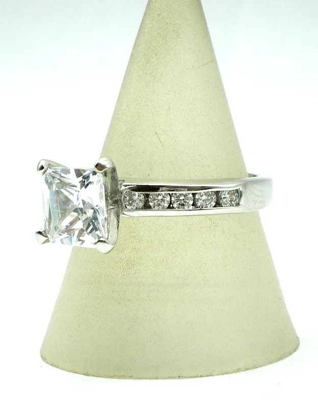 Anillo Solitario De Plata 925 Talla Prince