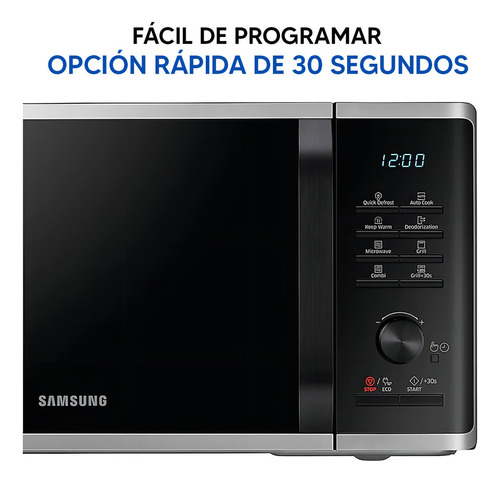 Microondas Samsung Con Grill 800w 23l 6 Niv. Eco Mode