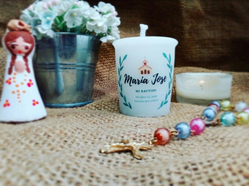 Imagen 6 de 10 de Velas De Bautizos Para Recuerdos