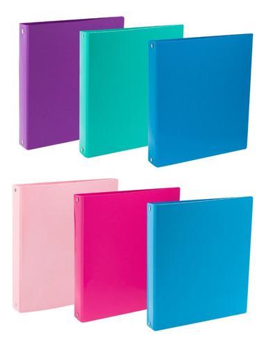 Carpeta Rideo 3x40 3 Aros Plástico Fresh Varios Colores