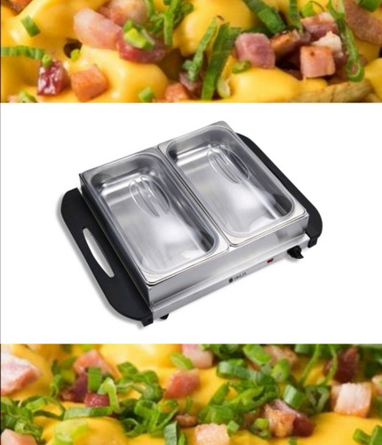Buffetera Mantenedor Comidas Chafing Dish 2 Bandejas Mediano