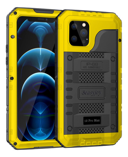Beasyjoy Funda Para iPhone 12 Pro Max Impermeable, Resistent