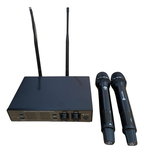 Microfone Sem Fio Duplo Kadosh Uhf Recarregável K492m Rec B6