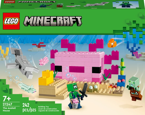 Lego Minecraft Casa Ajolote Panda Llama Nether Champiñon Set