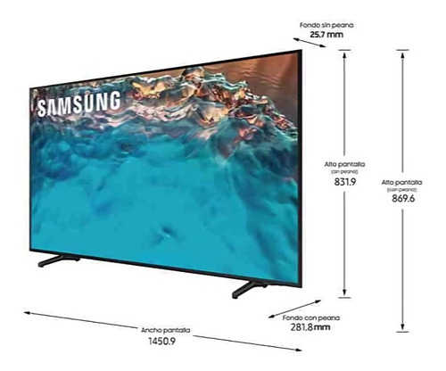 Imagen 4 de 6 de Led 65samsung Un65bu8000 Smart 4k Uhd Crystal