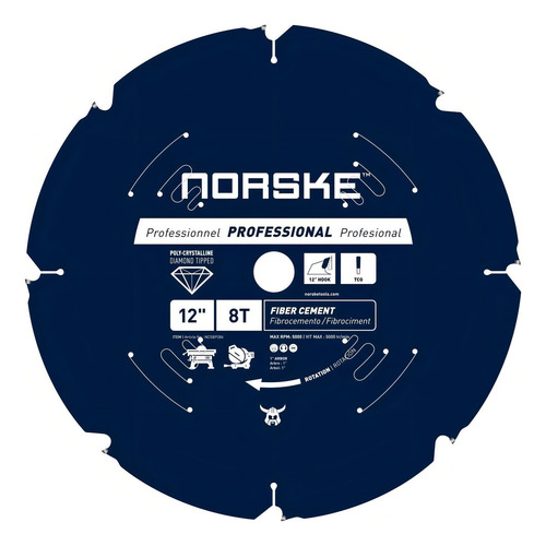Disco Sierra Norske Ncsbp284 12 8t Cemento De Fibra De Dia