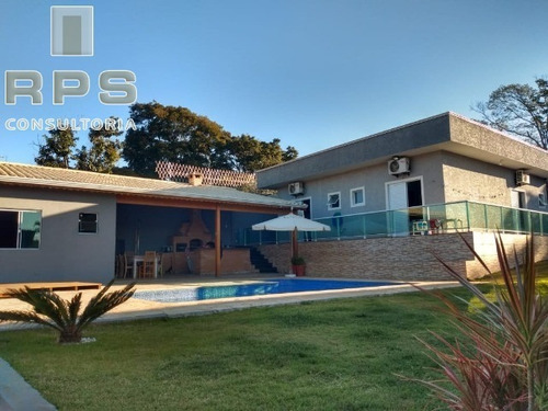 Imagem 2 de 23 de Chácara Para Venda-jchácara Nova Em Atibaia Com 03 Dormitórios Sendo 03 Suítes, Cozinha Americana, Sala 02 Ambientes, Piscina,estância Brasil-atibaia - Ch00110 - 69842494