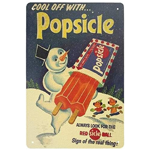 Señal De Lata Retro Diseño Vintage De Muñeco De Niev...