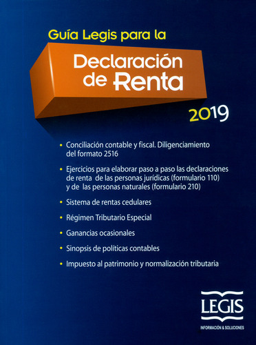 Guía Legis Para La Declaración De Renta 2019. 44ª  Edición