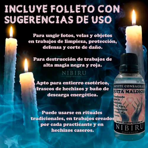 Aceite Quita Maldicion - Rompe Trabajos Amarres Magia Negra