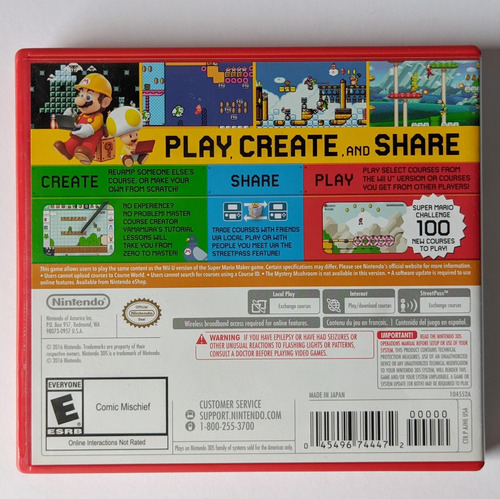 Super Mario Maker 100% Original Nintendo 3ds Faço Por 129 (Usado)
