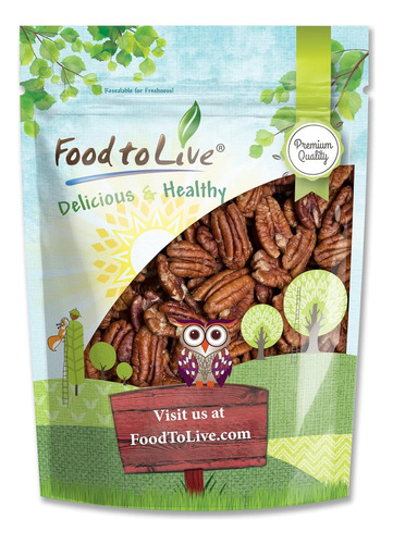 Mitades De Nueces Pecanas Tostadas Secas De Food To Live: Nu