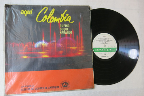 Vinyl Vinilo Lp Acetato Rufino Duque Naranjo Aqui Colombia