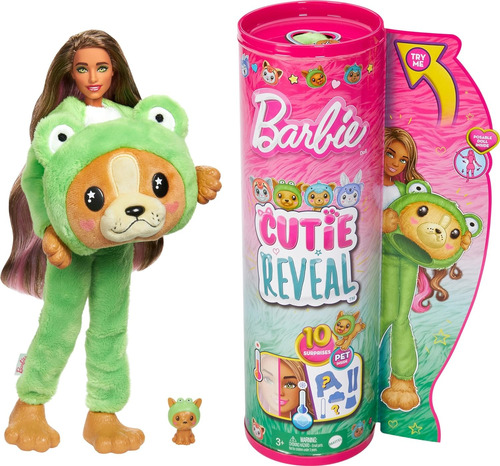 Muñeca Barbie Cutie Reveal Cachorro Con Disfraz De Rana