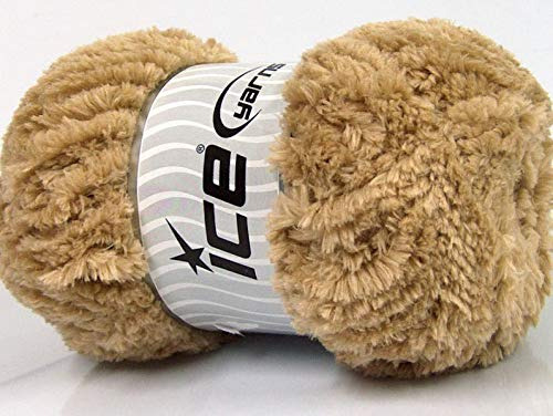 Ovillo Lana Peluche Panda Color Marron Claro 3.53 oz 87