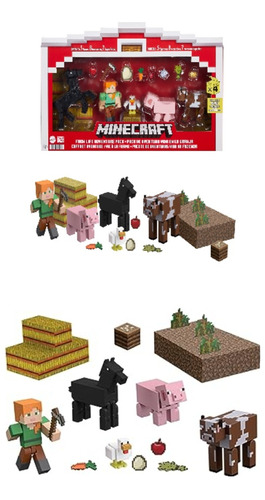 Set De Figuras Granja Minecraft Original 