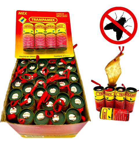 1000 Trampas De Pegamento Atrapa Moscas Pegamoscas Trampamex