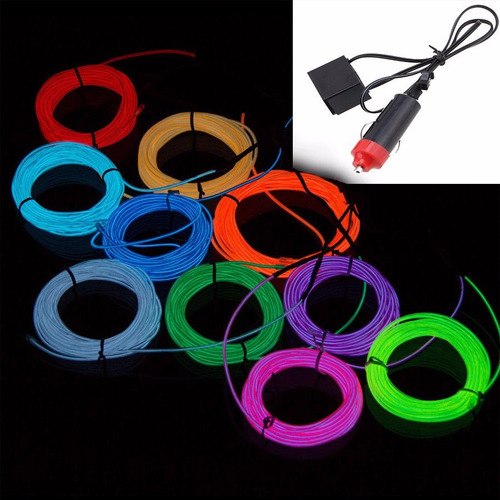 Led Cable O Hilo Luminiscente, Cascos, Moto, Carro Tunning!