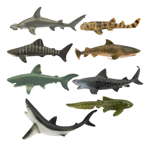 8 Figuras De Tiburones Toymany Toymany, Criaturas Marinas, A