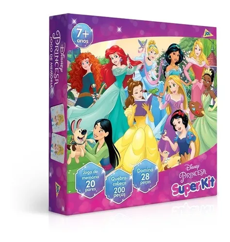 Super Kit Jogos 3 em 1 Princesas Disney - Toyster