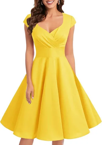 Vestidos Talla M Fiesta Nuevo M Algod n Corte princesa En V