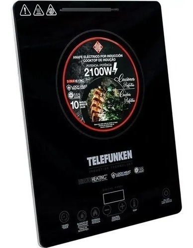 Fogão Cooktop De Indução Display Digital Tfai9000 1 Boca 