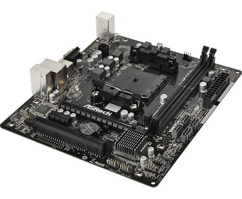 Imagem 3 de 4 de Placa Mãe Asrock Fm2a68m-hd+ R2.0 Ddr3 Amd A68h Fm2 Fm2+