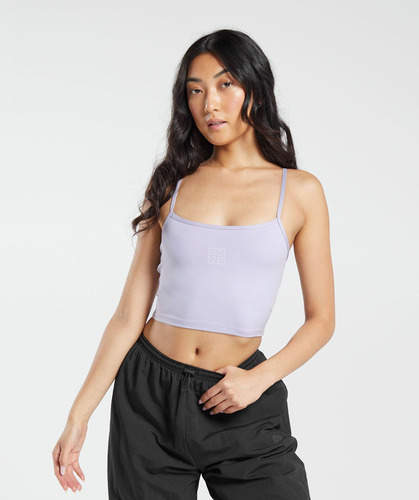 Gymshark Monogram Crop Cami Tank - Moon Purple