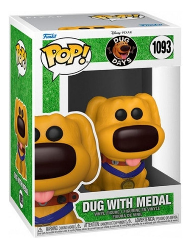 Dug Con Medalla Funko Pop Disney Dug Days