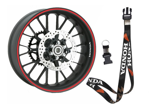 Friso + Chaveiro Roda Refletivo 7mm Moto Honda Biz Pop Adv