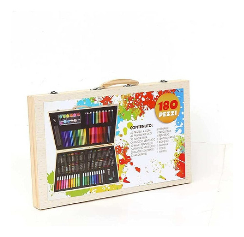 Set 180 Pzs De Arte Profesional Colores Lápices Kit Dibujo
